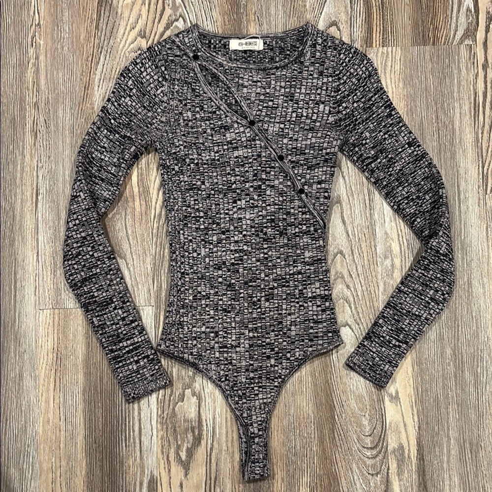 Blue Long Sleeve Bodysuit